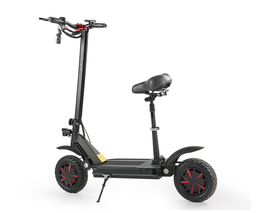 EcoRider E4-9 Dual Motor Electric Scooter Foldable Kick Scooter with Seat