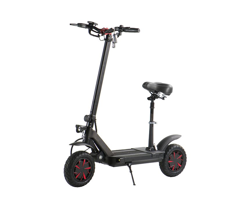 EcoRider E4-9 Dual Motor Electric Scooter Foldable Kick Scooter with Seat