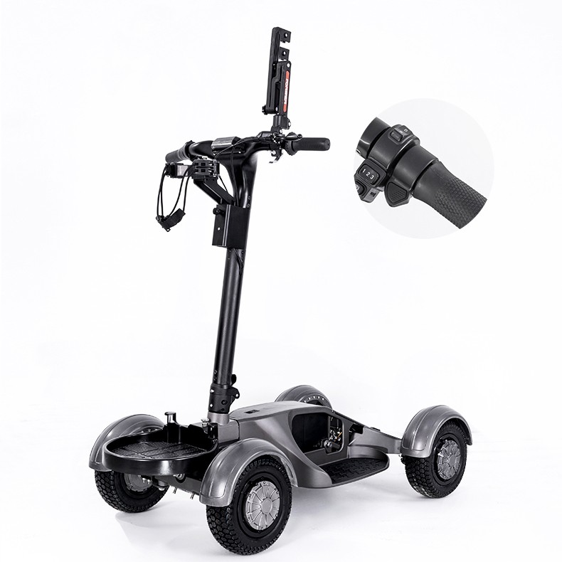 2026 New Version Portable Four Wheeler Aluminum Alloy Electric Golf Scooter Cart Skateboard