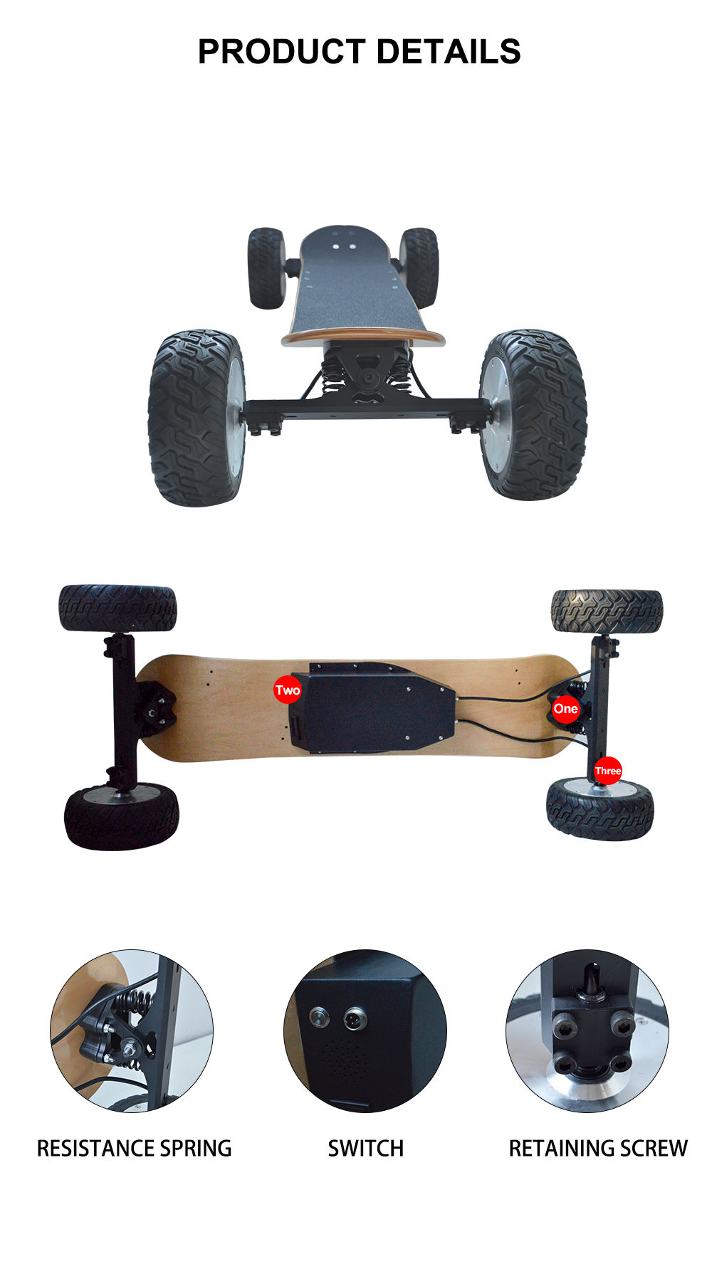EcoRider E7 Off Road 4 Wheel Electric Skateboard